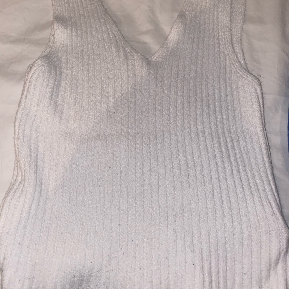 Brandy white knit tank